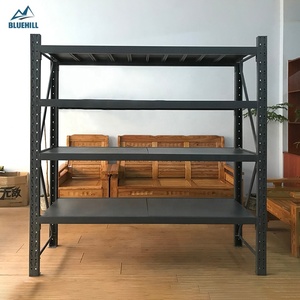 Estantería Metálica Resistente Personalizada de 300 Kg por Nivel, Negra, de 4 Niveles, para Almacenamiento en Garaje o Almacén - Product Image 1