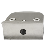 Support de fixation en verre de type D compact, moderne et réglable pour balustrades de véranda/escalier, à fixer sur tube/poteau