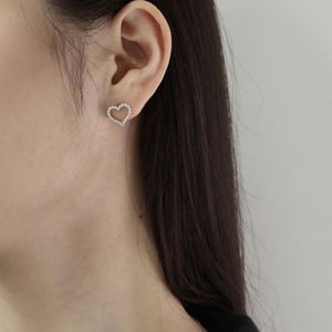 Dylam <b>Women</b> Daily Wear Jewelry Accessories S925 Silver Rhodium Plated 5A Zirconia Heart Necklace Earrings <b>Ring</b> Jewelry <b>Set</b> - Product Image 3