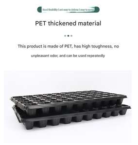 Células Poliestireno Plástico negro Jardín Grow Nursery Plug Blister Bandejas <span class=keywords><strong>de</strong></span> semillas - Product Image 3