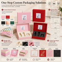 Coffret Cadeau Trio Soins Personnalisés en Carton Ivoire avec Doublure Éponge et Lamination Mate - Boîte Rigide de Luxe Moderne pour 3 Compartiments Précis