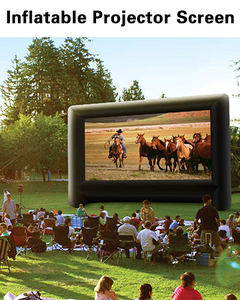 מסך סרט מתנפח 15ft מסך סרט חיצוני עם אוויר מפוח אוויר אחורי הקרנה עבור בחוץ סרט חצר בריכה כיף - Product Image 6