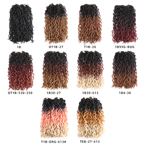 Capelli all'ingrosso Gypsy Curly Locs Crochet - Goddess Locs Sintetici da 18 Pollici con Punte Ondulate - Texture Yaki a 200% di Volume Pieno - Product Image 4