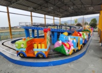 Manège professionnel pour enfants : mini-montagnes russes, train électrique grande capacité sur rail pour parcs d'attractions et fêtes foraines en extérieur
