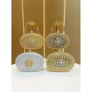 クラシックパール装飾ミニイブニングバッグフォーマル宴会ハンドバッグ結婚式パーティープロムディナークラッチ用 - Product Image 2