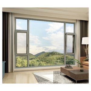 Ventanas de aluminio de impacto de huracán Ventanas fijas de imagen de doble acristalamiento de piso a techo de vidrio ultra grande - Product Image 3