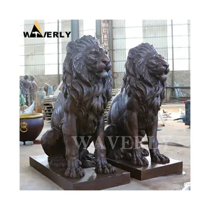 Life Size Metal Copper Bronze Lion Statues Sculpture For Sale Brass Lion Statue Gold Lion Statues