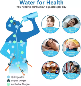 Bouteille intelligente à hydrogène alcalin ionisé, générateur d'eau riche en hydrogène, ioniseur portable, bouteille d'eau nano hydrogène - Product Image 4