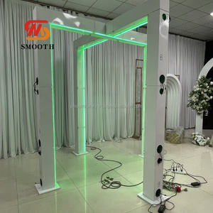 ไม้กางเขนโลหะสีขาวที่ถอดออกได้สำหรับตกแต่งงานแต่งงานเครื่องเหล็กทรงพุ่มแบบเรียบหรูฉากหลังสำหรับใช้ในร่มมาใหม่ - Product Image 4