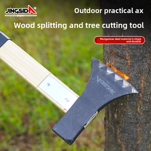 Gia cố thép carbon cao lưỡi gỗ xử lý rìu cho độ bền điện tối đa tách - Product Image 3