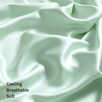 Parure de lit 4 pièces en bambou rafraîchissant OEKO-TEX 60S 400TC, couleur unie, respirante, antibactérienne, tailles US EU AU, OEM ODM