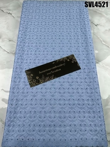 Nuevo encaje polaco azul real gasa Suiza Lafaya encaje tela de encaje francés bordado lujoso 100% tela de algodón Kanuri vestidor - Product Image 3