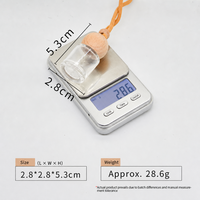 Flacon de parfum pour voiture en verre transparent avec bouchon en bois et diffuseur suspendu pour assainisseur d'air
