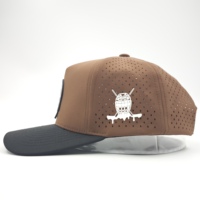 Casquette de baseball en PVC personnalisée imperméable avec patch, casquette de golf à fermeture à pression, casquette de baseball avec cordon