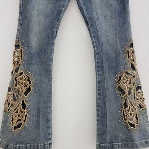 Jeans Ajustados de Mezclilla Elástica de Algodón para Mujer, Estilo Chino - Product Image 4