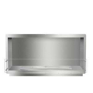 Cheminée électrique à bioéthanol de 60 pouces, sans conduit, transparente, pour mur, avec boîte - Product Image 6