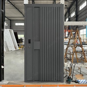 Portes pivotantes <span class=keywords><strong>d</strong></span>'entrée extérieure en <span class=keywords><strong>aluminium</strong></span> à grille affleurante personnalisées et économiques pour maisons - Product Image 2