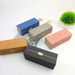 Estuche Plegable para Gafas <span class=keywords><strong>de</strong></span> Sol <span class=keywords><strong>de</strong></span> Cuero PU, <span class=keywords><strong>Caja</strong></span> Rectangular <span class=keywords><strong>de</strong></span> <span class=keywords><strong>Doble</strong></span> Capa para Gafas <span class=keywords><strong>de</strong></span> Sol, Empaque Retro para Gafas, Logotipo Personalizado - Product Image 1