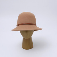 Cappello a Bombetta in Feltro di Lana da Donna, Stile Vintage Retrò Elegante Francese, Caldo per Autunno Inverno, Versatile e Chic, Cappello a Secchiello Parigino
