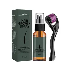 100% spray essencial de crescimento de barba, barba orgânica natural, garrafa de cabelo, promove o crescimento saudável, óleo de barba, rótulo privado para homens