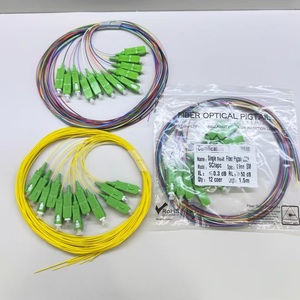 สายไฟเบอร์ออปติกแบบมีสี 1.5 ม. 12 คอร์ 9/125 ซิงเกิลโหมด SC/APC 12 ไฟเบอร์พิกเทล - Product Image 6