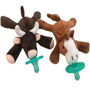 Jouet de confort en <span class=keywords><strong>peluche</strong></span> personnalisé pour animaux, pingouin, éléphant, licorne, avec <span class=keywords><strong>attache</strong></span> de sucette amovible, jouet en <span class=keywords><strong>peluche</strong></span> pour bébé - Product Image 4