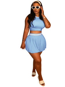 Personnalisé été deux pièces <span class=keywords><strong>jupe</strong></span> courte ensemble haut court ensemble noir cordon licou jupes micro <span class=keywords><strong>mini</strong></span> <span class=keywords><strong>jupe</strong></span> portefeuille <span class=keywords><strong>sexy</strong></span> femmes 2 pièces ensembles - Product Image 5