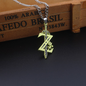 38 diseño de aleación de alta calidad Mini espada llavero y Collar para los fans de la leyenda de <span class=keywords><strong>Zeld</strong></span> como regalos - Product Image 6