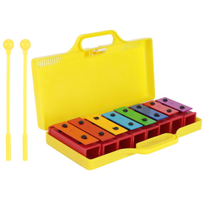 Instrumentos de percusión profesionales de xilófono de 8 notas <span class=keywords><strong>para</strong></span> niños con 2 baquetas 1 caja amarilla - Product Image 3