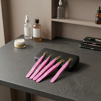 Pince à cils à pointe fine en acier inoxydable pour extensions de cils, outil professionnel d'extension de cils 147