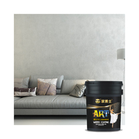 Kit de revêtement liquide microciment acrylique pour sols et murs sans joint, imperméable, facile à nettoyer, antidérapant, pour la construction