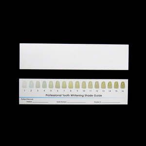 Guía Profesional de <span class=keywords><strong>16</strong></span> Tonos para Blanqueamiento Dental, Tarjeta de Comparación de Color de Dientes con Registro del Paciente, Marca Privada OEM - Product Image 3
