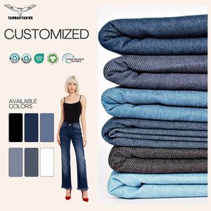 Vải dệt denim cotton polyester twill bán buôn 10OZ màu xanh co giãn bền, chất liệu thời trang dùng cho quần <span class=keywords><strong>jean</strong></span>, quần áo - Product Image 1