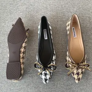 महत्वाकांक्षा सुंदर जूते महिलाओं के लिए नई गर्म बेच महिला कार्यालय जूते कस्टम कम moq महिलाओं फ्लैट जूते
