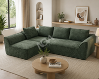 Vakuumkomprimiertes Modulares L-förmiges Sofa Chenille-Stoff Modernes Sektional-Wohnzimmersofa