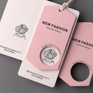 Custom Own Logo Any Shape Paper Swing Tags Fashion Garment Label Price Hang Tag For Clothing Paper Hang Tag