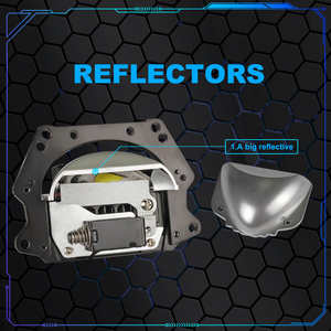 10000lm 50W Bombilla de luz de coche Led <span class=keywords><strong>Angel</strong></span> Eyes Faro Xenon Proyector Lente Alto Bajo Lente dual Proyector de luz de coche - Product Image 3