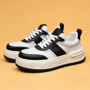 Chaussures de sport à lacets haut de gamme et tendance avec amorti, semelle intermédiaire en caoutchouc, anti-odeur, style polyvalent pour la marche, pour hommes et femmes, nouveauté - Product Image 4