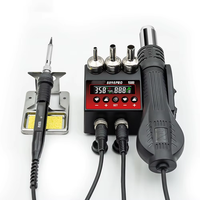Estación de Soldadura Eléctrica 2 en 1 con Pantalla Digital Dual 8898, 750W, Pistola de Aire Caliente 110V/220V, Electrónica de Consumo Controlable