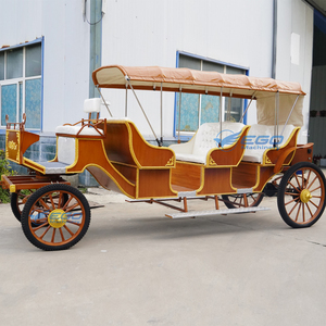 Fournisseur d'usine – Carrosse à chevaux vintage 8 places à trois rangées, non motorisé, en bois, pour usage commercial et touristique - Product Image 2