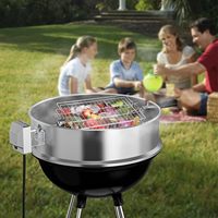 Kit de Cercle de Rôtissoire BBQ en Métal, Résistant à la Chaleur, Antiadhésif, Anti-Poussière, Facile à Nettoyer, Résistant à la Corrosion, Marque ODM