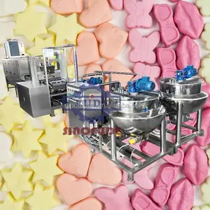 Máquina automática para hacer caramelos de gelatina con depósito de gelatina accionado por servo, máquina para hacer osos de goma