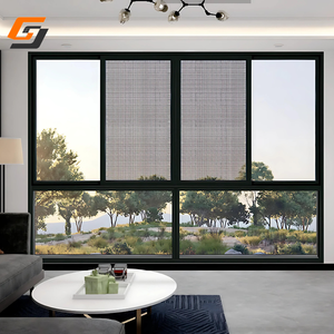 GS High Quality Double Track Aluminum Sliding <b>Window</b> with Insect <b>Screen</b> for Balcony and Living Room - Product Image 5