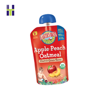 Sac à bec pour purée d'aliment pour bébé 150g 200g 250g imprimé avec logo personnalisé pochette à bec pour pulpe de fruit pâte de fruit pour aliments pour bébé
