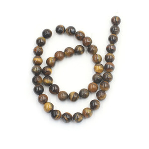 Hilo de cuentas de piedra Natural, redondo, Ojo de Tigre, 8mm - Product Image 5