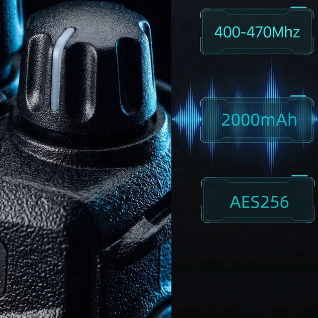 Portable DMR 5W Output Power Professional Radio with AES256 Encryption and AI Noise Canceling