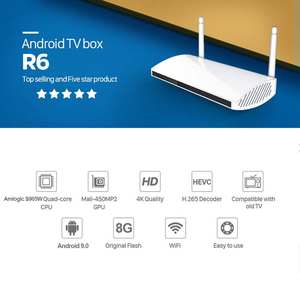 Decodificador Android Em 9.0 R6 Smart TV Amlogic S905W 2+16 GB ROM+RAM 4K con Soporte Multiformato - Product Image 2