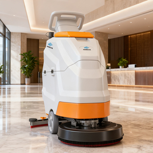 HANGCHA Autolaveuse autonome à grande capacité d'eau pour le nettoyage des sols en béton et des carreaux, avec fonction de balayage et de lavage - Product Image 1