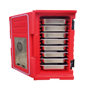 Wholesale factory price insulated food cabinet box with static-free wheels for catering electric food warmer