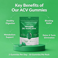 OEM Vegan Vinaigre de Cidre Gummies Sans Sucre Keto ACV Supplément pour la Digestion Détox Soulagement des Ballonnements